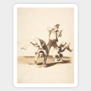 Three acrobats by Francisco Goya Magnet